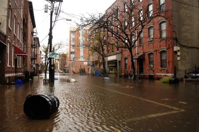 A flooded street in Hoboken last week